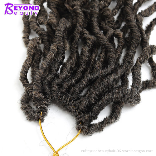 Faux Locs Crochet Hair Crochet Wavy Hair Pre Looped Dreadlocks Natural Goddess Crochet Hair Curly African Roots Braid
